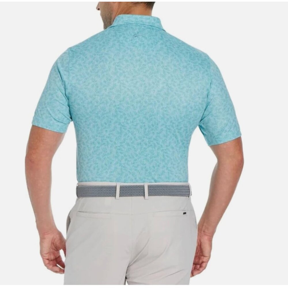 Greg Norman Men’s UPF 50+ Moisture Wicking Polo Shirt, Green S - Picture 2 of 3